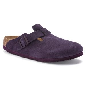 NIB Birkenstock Boston SFB Wine Suede Leather Narrow Width Select Size